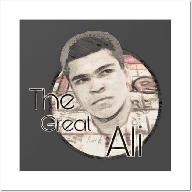 Mohammed Ali fanart t-shirt design Wall Art by ZerkanYolo